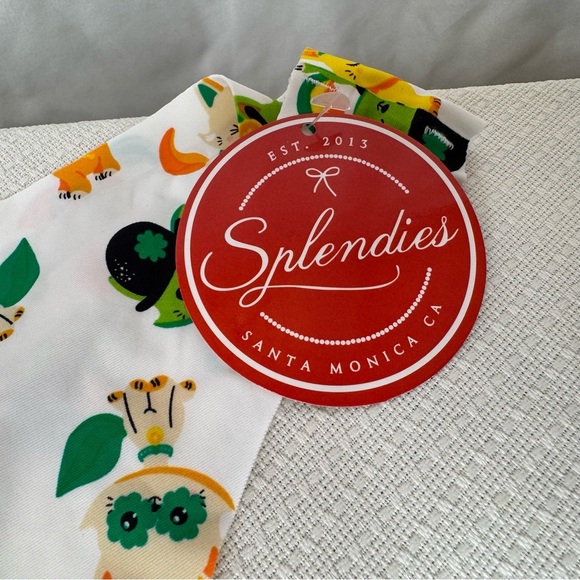 Women's Printed Thong Panties - White and Green St. Patrick’s Day Cats 1X NWT - Picture 3 of 7